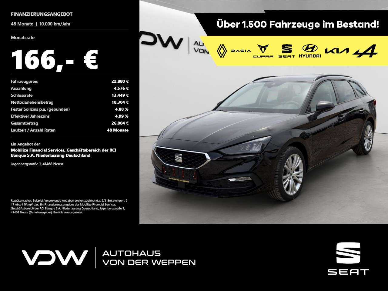 Seat Leon 2024 — Sportstourer 1.5 TSI 85 kW Style Edition Klima