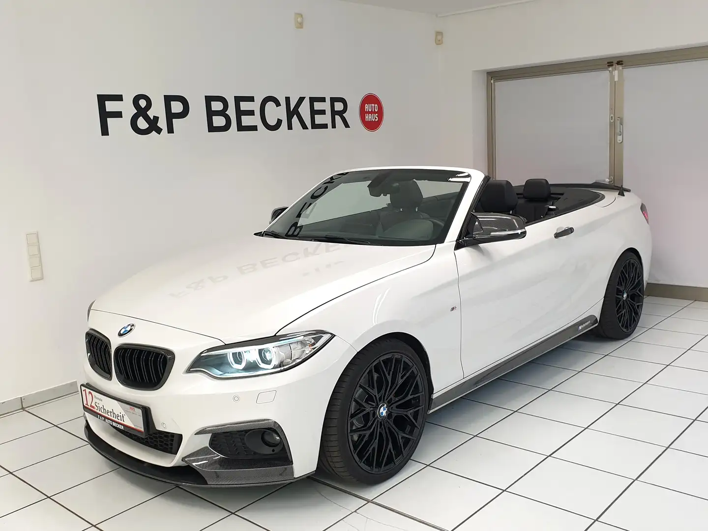 BMW 220 220d Cabrio Aut. M Paket Sport Leder Navi Garantie Blanc - 2