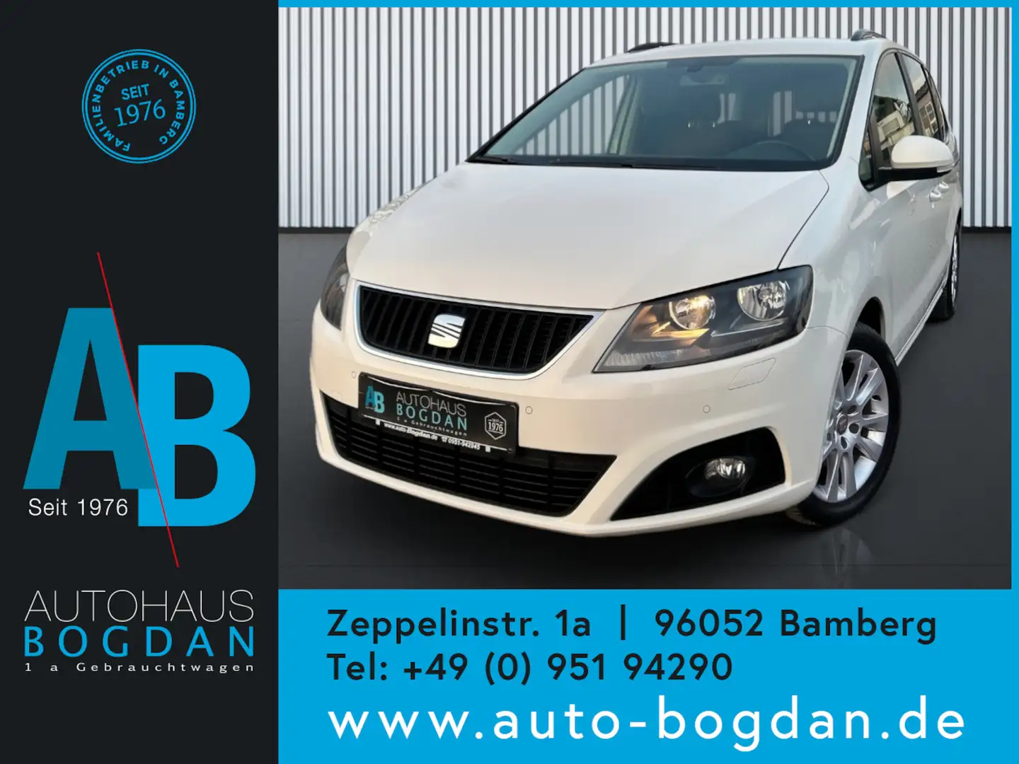 SEAT Alhambra Style Standheizung*Tempomat*PDC*SHZ* Weiß - 1