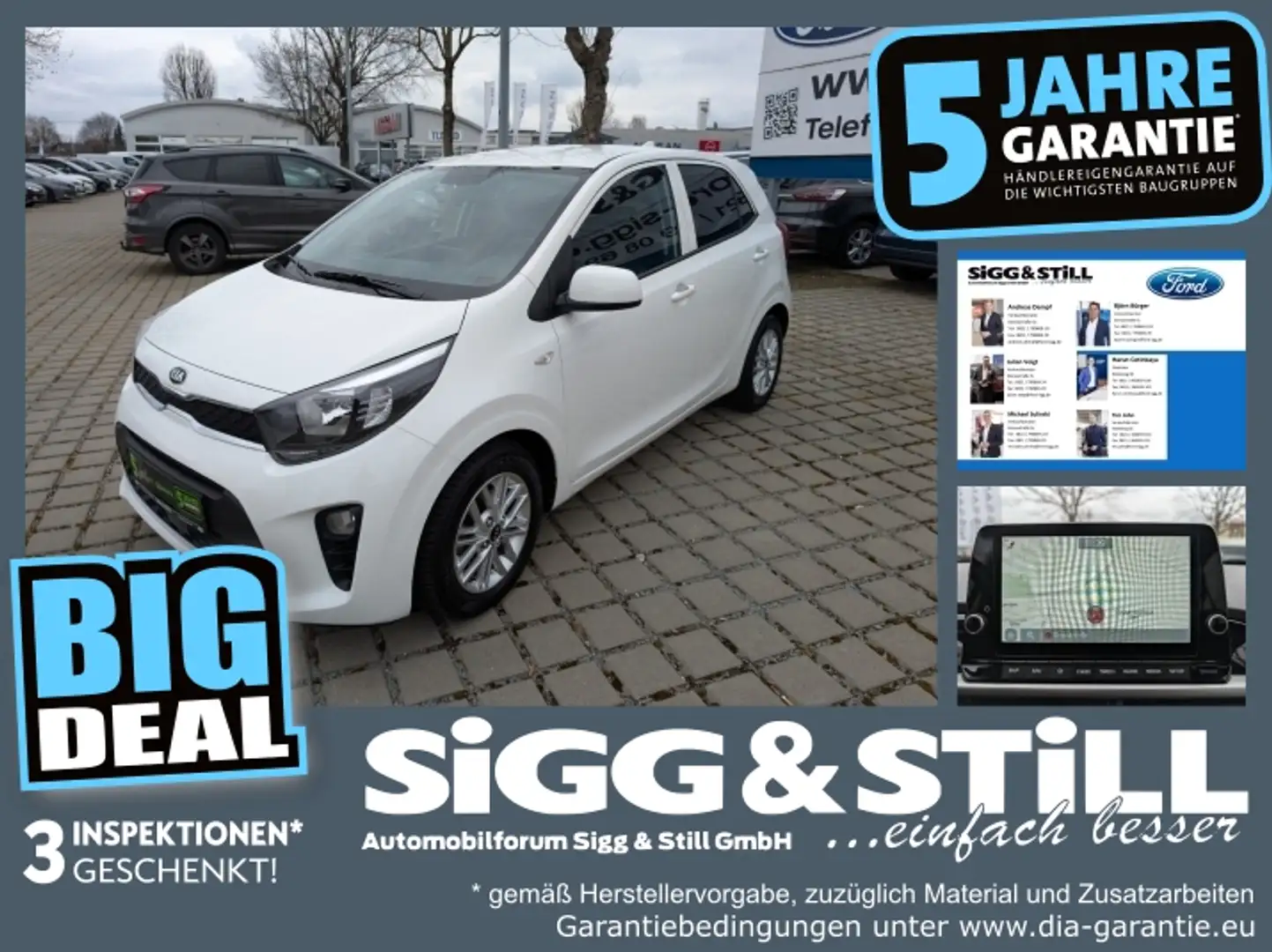 Kia Picanto 1.0 Edition Dream Team NAVI*KLIMAAUT*SHZ Blanc - 1
