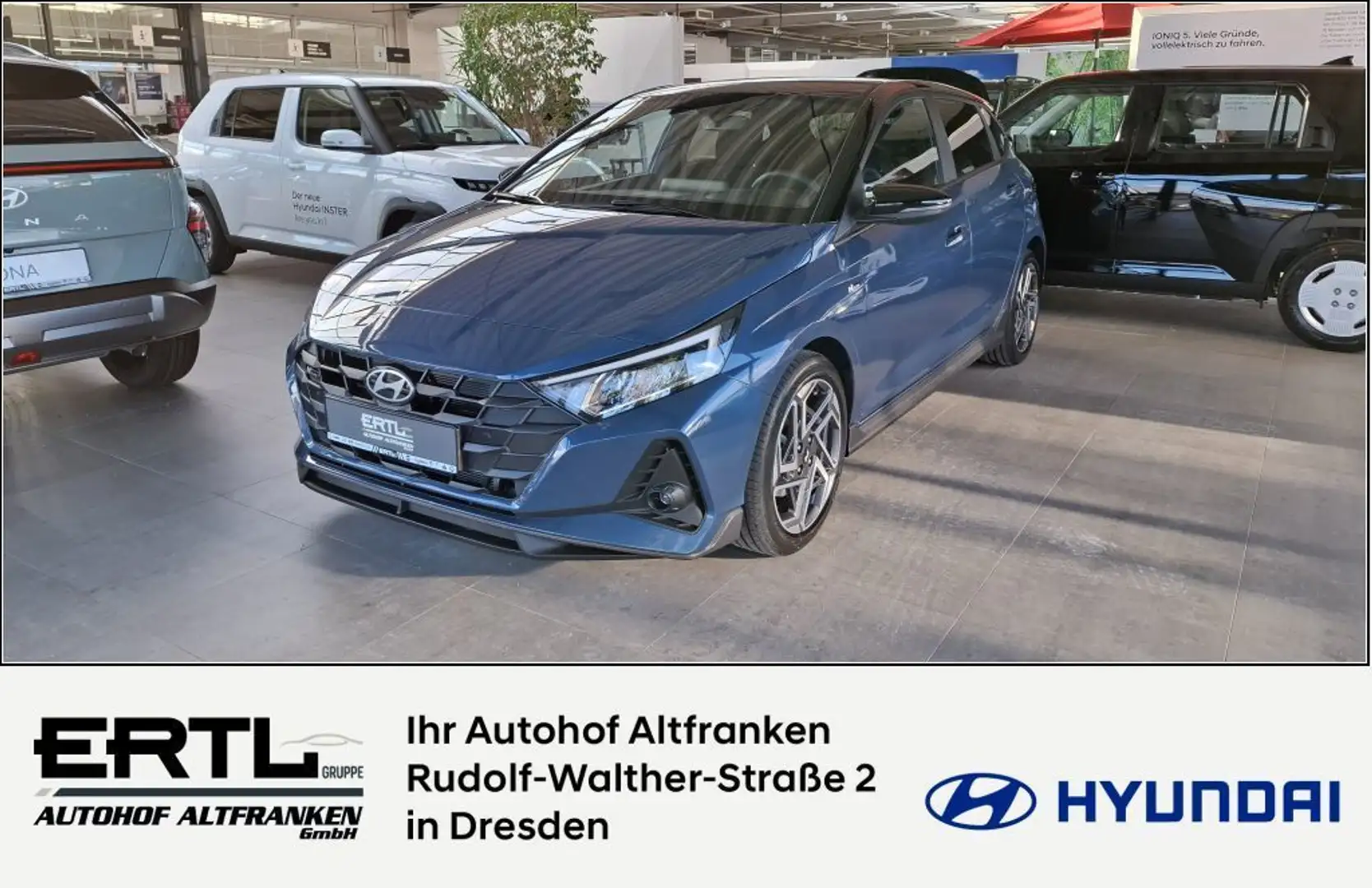 Hyundai i20 1.0 T-GDI N Line + Smart-Paket + Dachlackierung Blau - 1