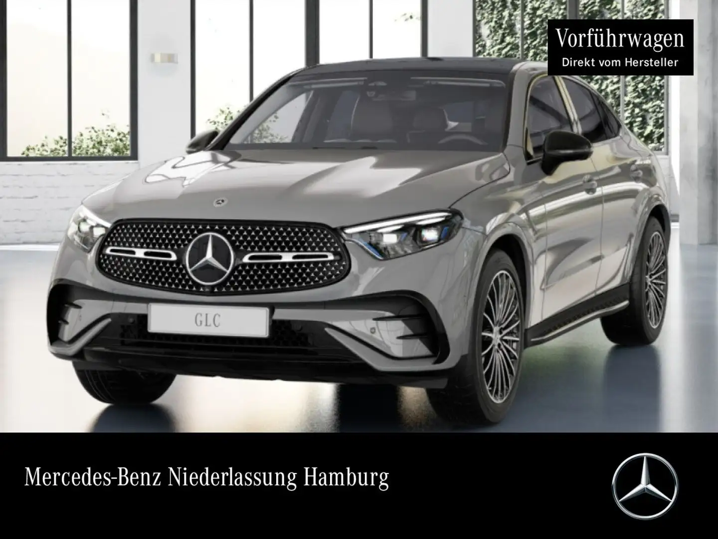 Mercedes-Benz GLC 200 4M AMG+NIGHT+PANO+360+TOTW+KEYLESS+9G Grau - 1