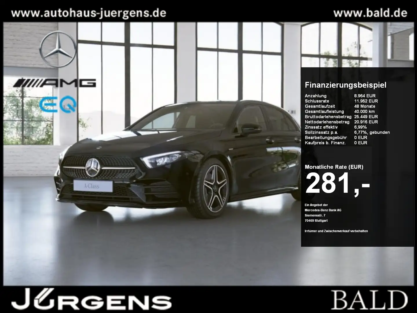 Mercedes-Benz A 250 e AMG-Sport/LED/Night/Ambiente/18" Schwarz - 1