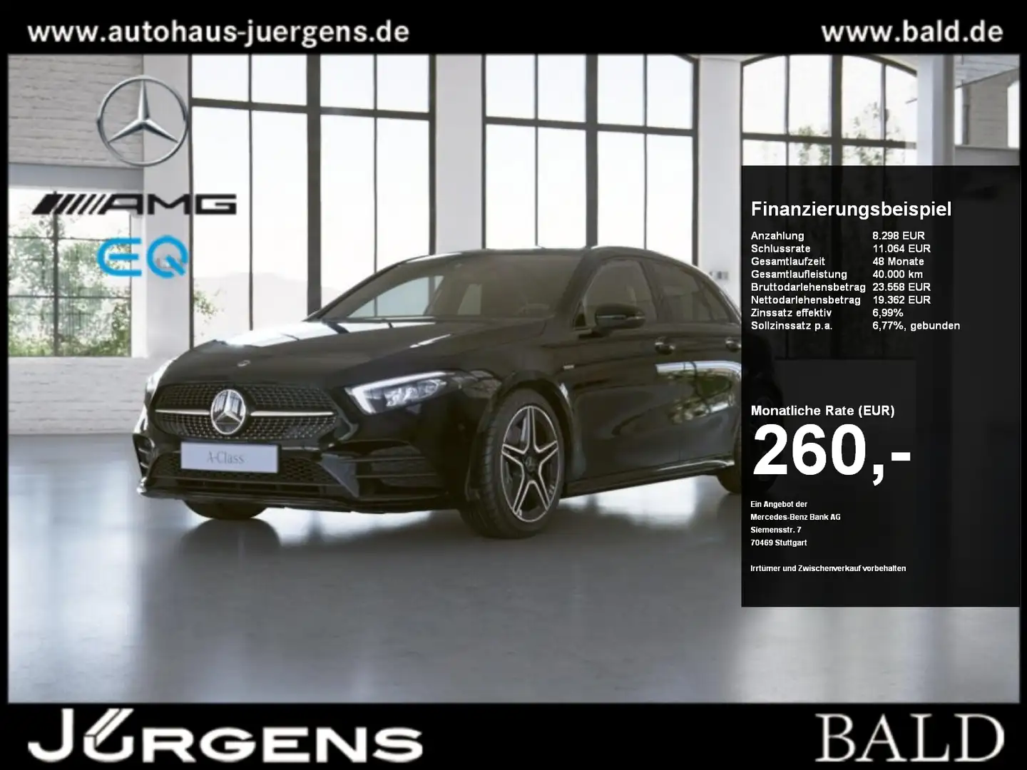 Mercedes-Benz A 250 e AMG-Sport/LED/Night/Ambiente/18" Fekete - 1