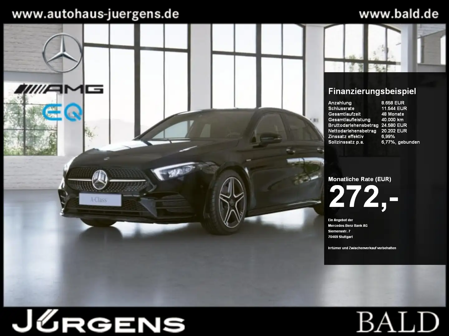 Mercedes-Benz A 250 e AMG-Sport/LED/Night/Ambiente/18" Чёрный - 1