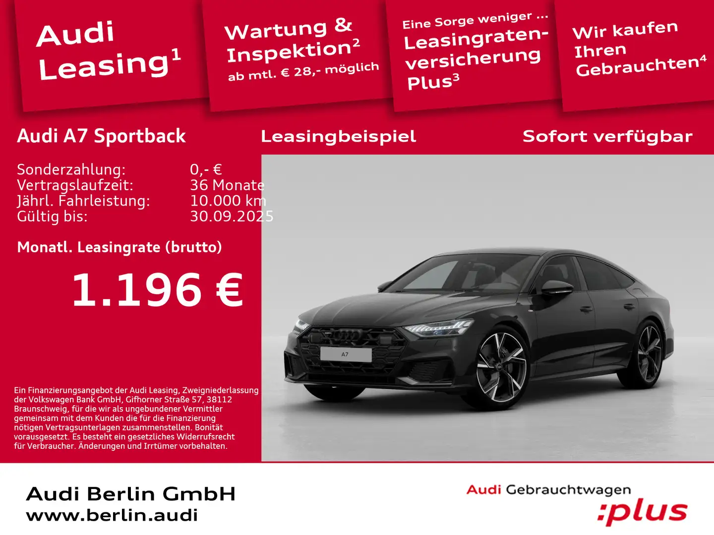 Audi A7 50 TFSI e quattro S tronic Schwarz - 1