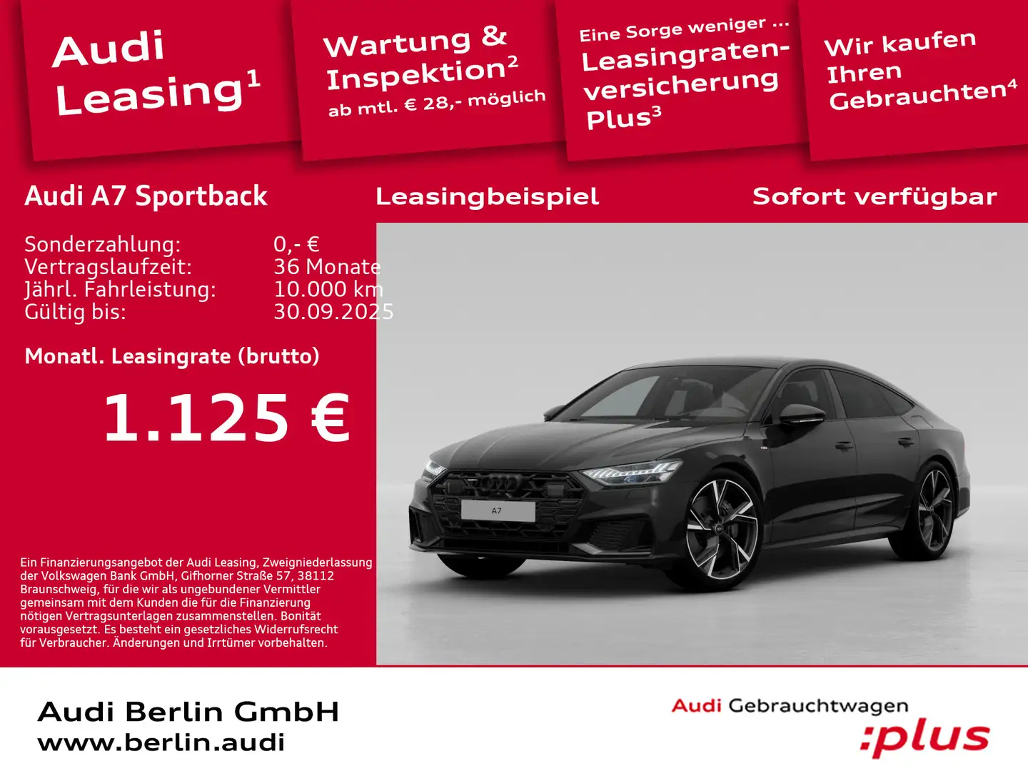 Audi A7 50 TFSI e quattro S tronic Noir - 1