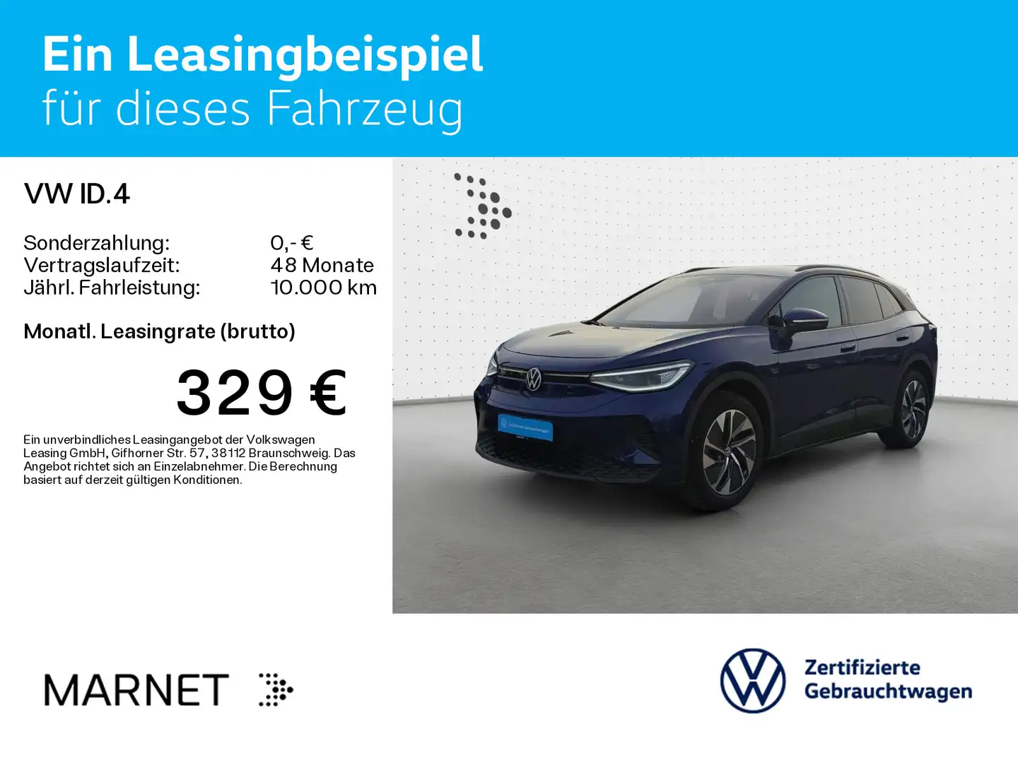 Volkswagen ID.4 Pure *Navi*Wärmep.*IQ-Light*Keyless*Klima*S Blau - 2