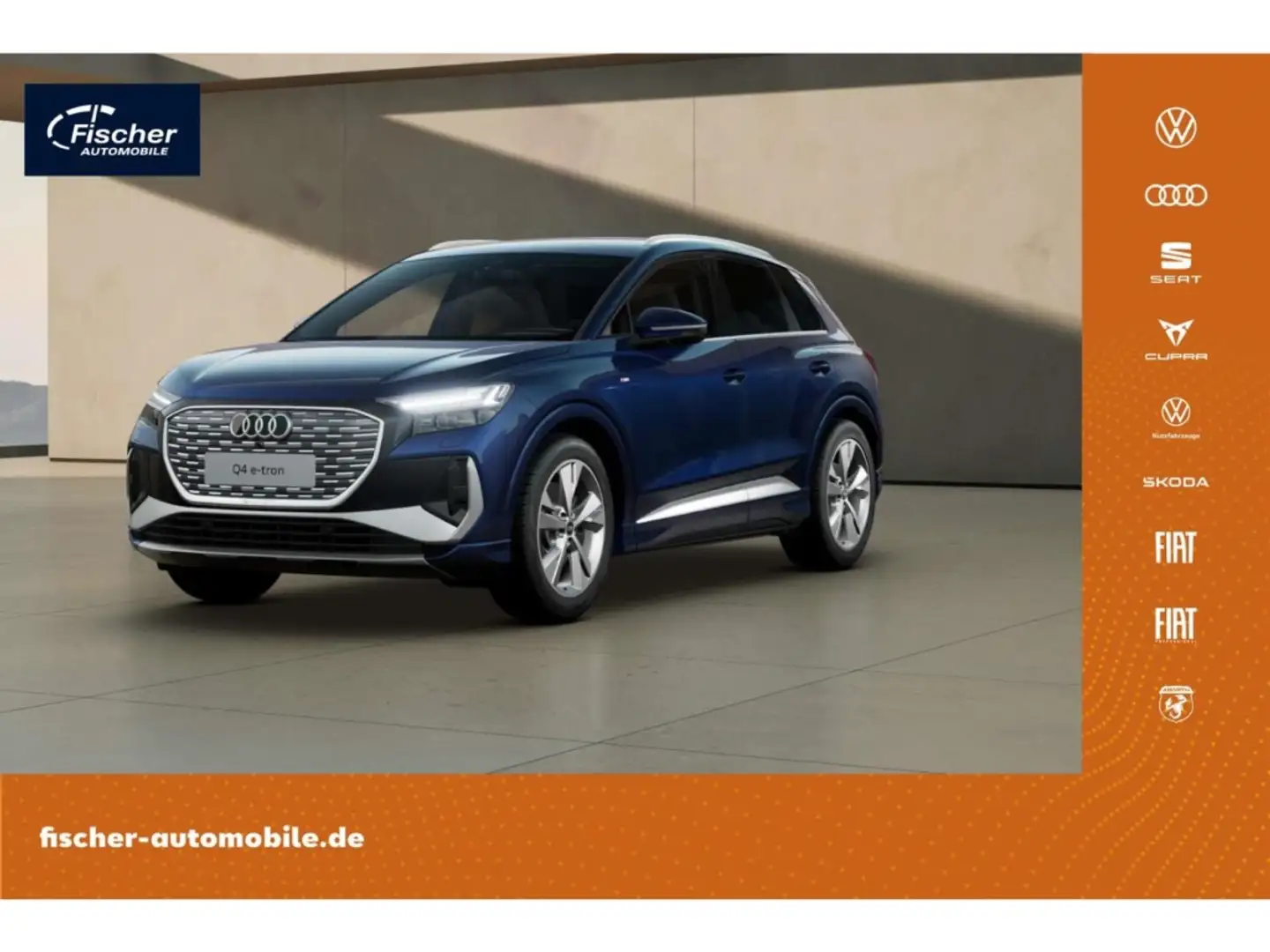 Audi Q4 e-tron 45 S line AHK/Wärmepumpe/Matrix/20'' Blau - 1