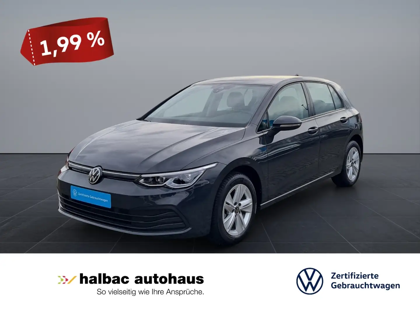 Volkswagen Golf 1.0 TSI Life+1,99%+PDC+SHZ+CLIMATR+5JAHREANSCHLUS Grau - 1