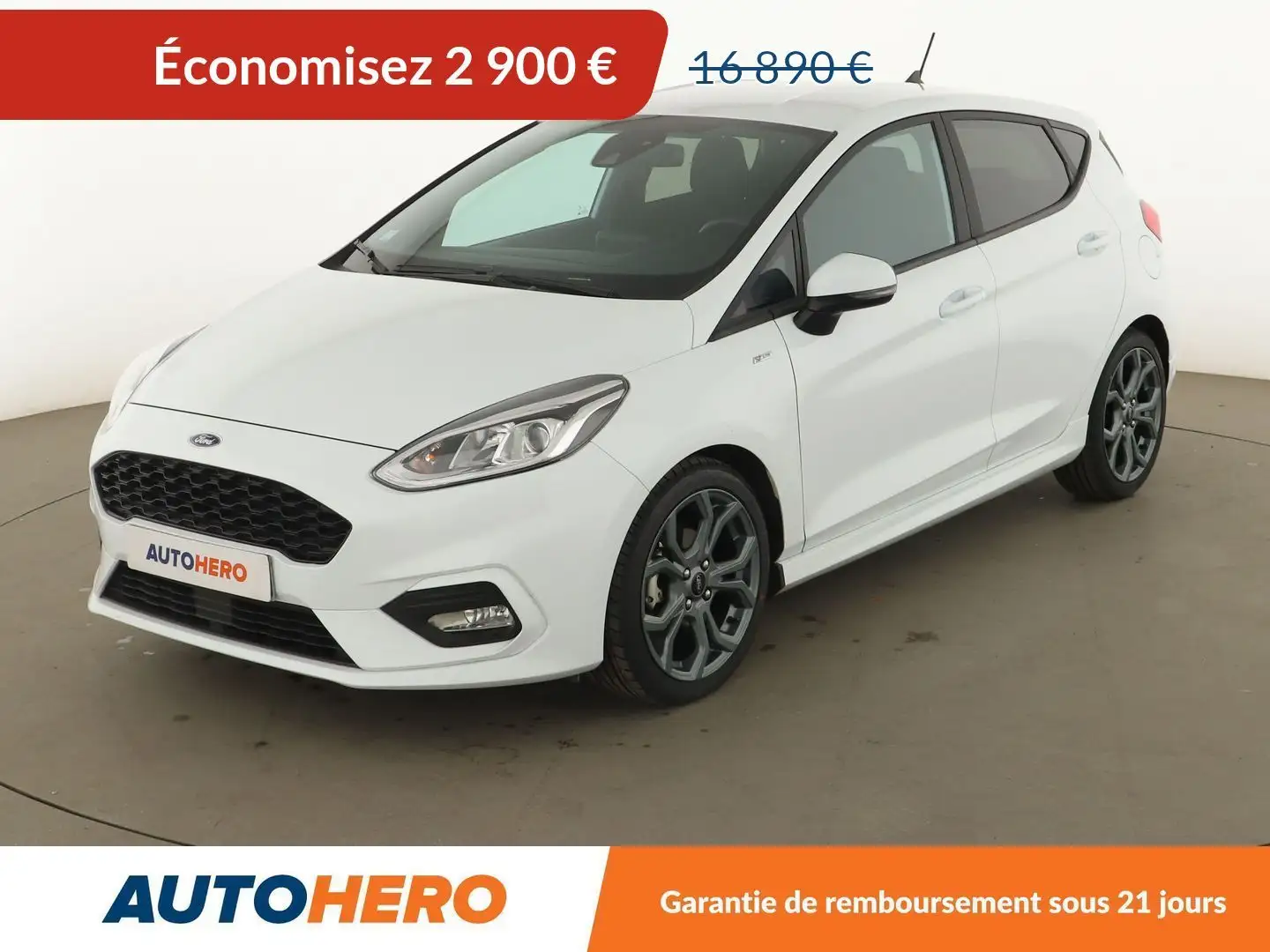 Ford Fiesta 1.0 EcoBoost mHEV ST-Line Blanc - 1