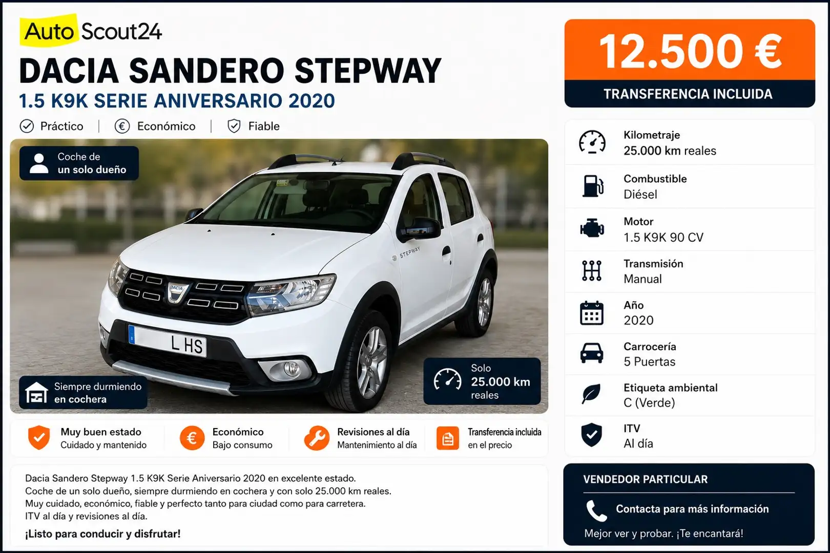 Dacia Sandero 1.5 Blue dCi Stepway Serie Limitada Aniversario 70kW - 1