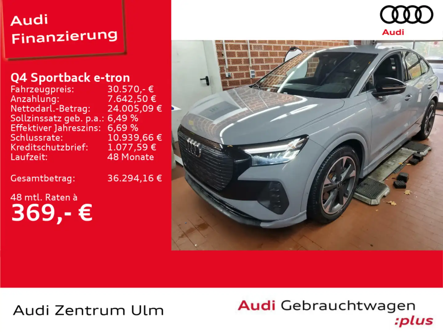 Audi Q4 e-tron 40 S line SONOS LED NAV+ KAM Grau - 1
