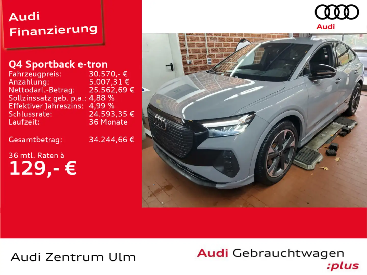 Audi Q4 e-tron 40 S line SONOS LED NAV+ KAM Grau - 1