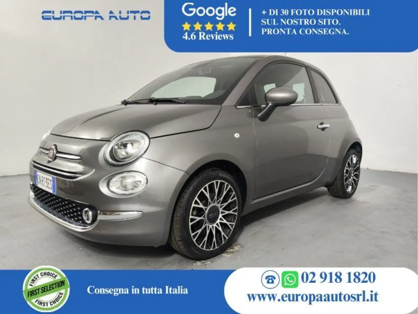 Fiat 500 1.0 Hybrid Dolcevita *CLIMA AUTO*CERCHI DA 16* Gris - 1