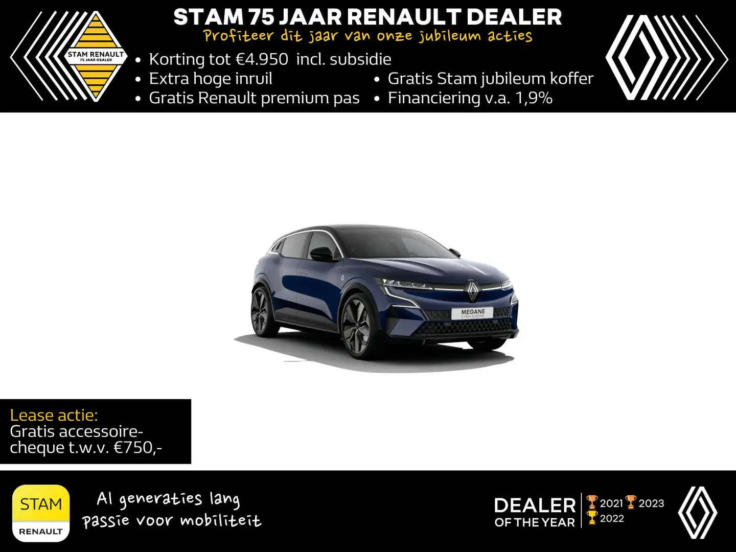 Renault Megane E-Tech comfort range 220 1AT Techno Automaat | Pack Advan Blue - 1