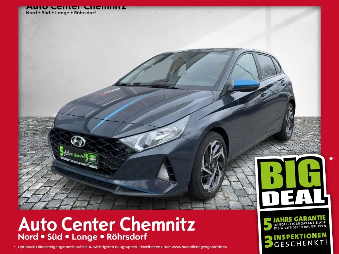 Hyundai i20 1.0 T-GDI Edition 30+ Navi/SHZ/LHZ/PDC/KAM Gris - 1