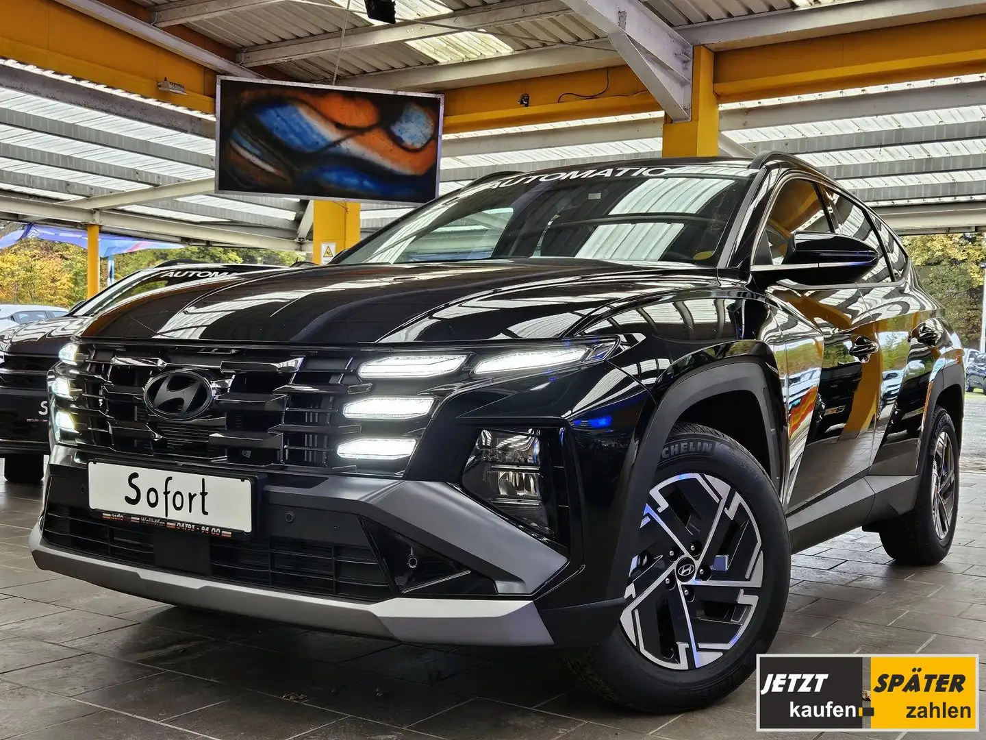 Hyundai TUCSON T-GDI MHEV Climatr. Navi LED Kamera ACC Zwart - 1