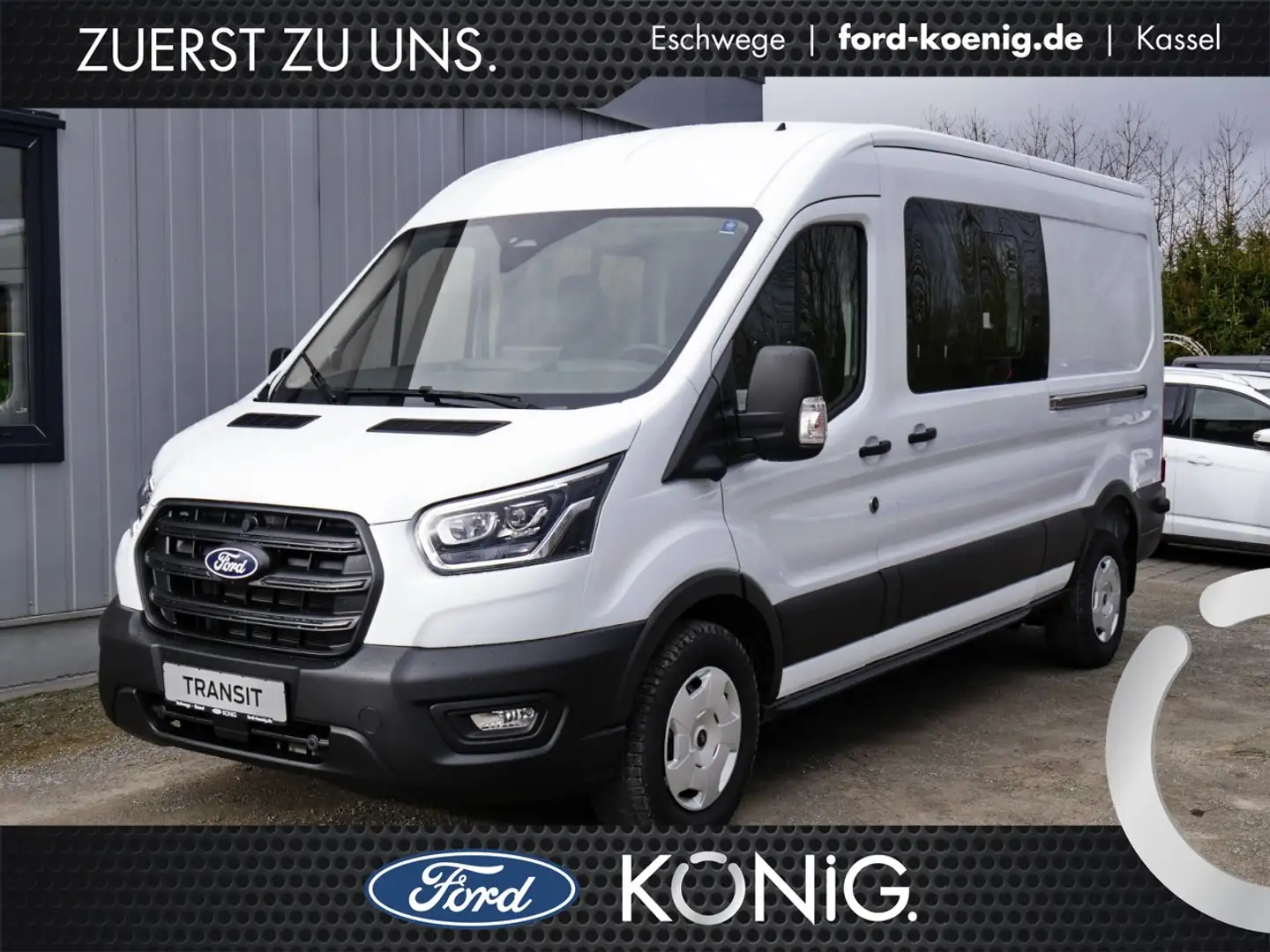 Ford Transit DK Trend 350L3 Aut.+AHK+Xenon+Standhzg. Klima Weiß - 1