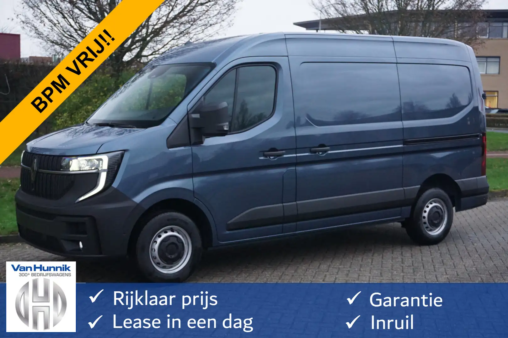 Renault Master T35 170PK L2H2 BPM VRIJ!! 10" R-Link Navi, Camera, Albastru - 1
