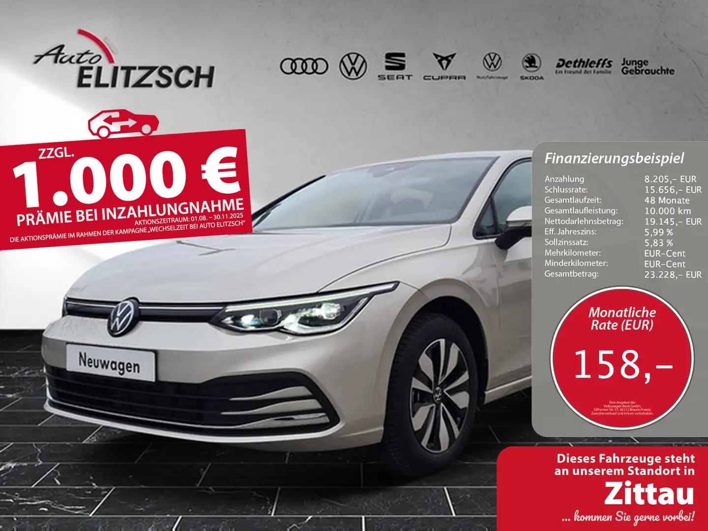 Volkswagen Golf VIII Move TDI LED+ ACC STH SHZ RearView PDC Grau - 1