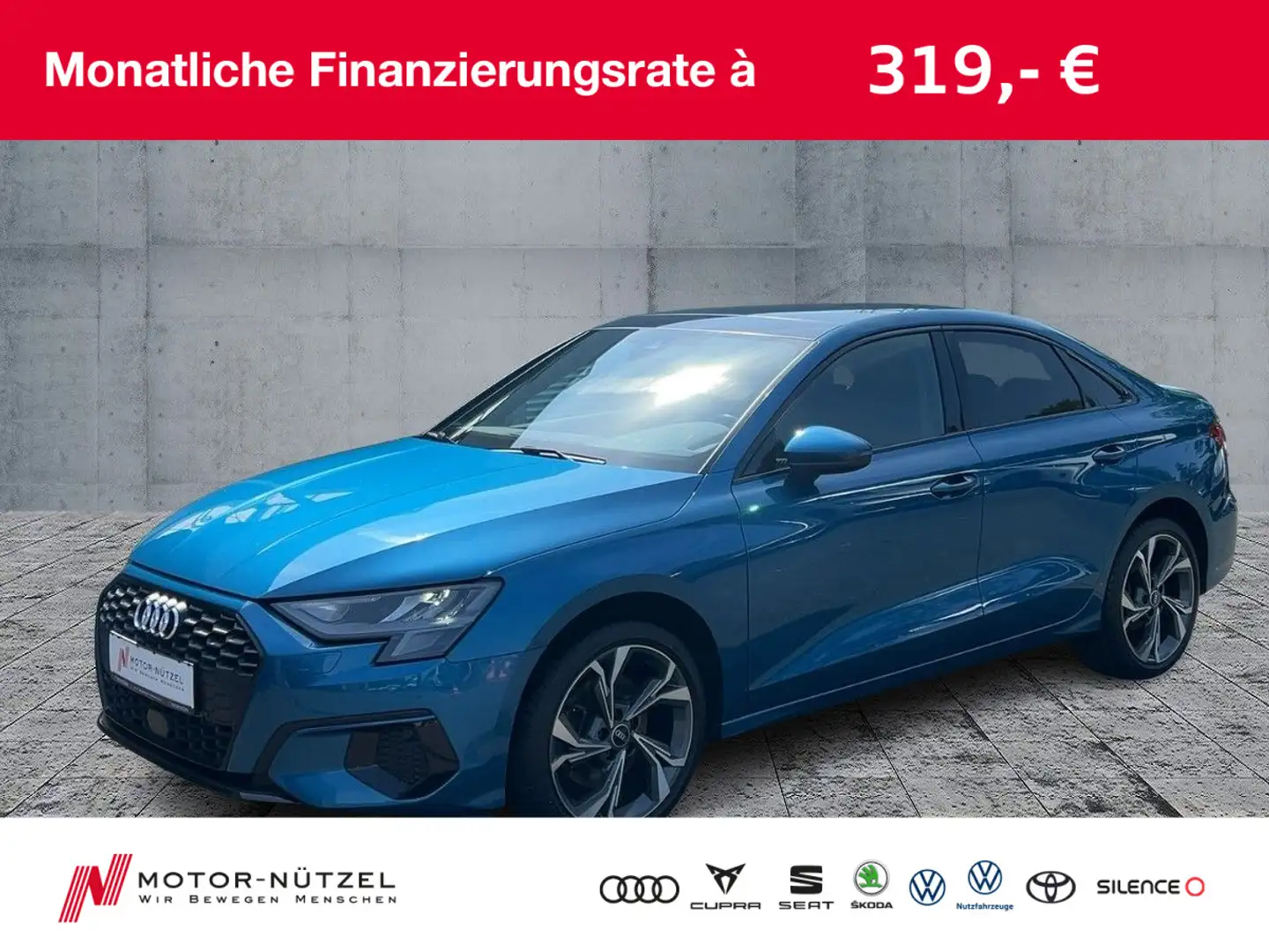 Audi A3 35TDI ADVANCED 5JG+LED+GRA+AHK+PANO Blauw - 1