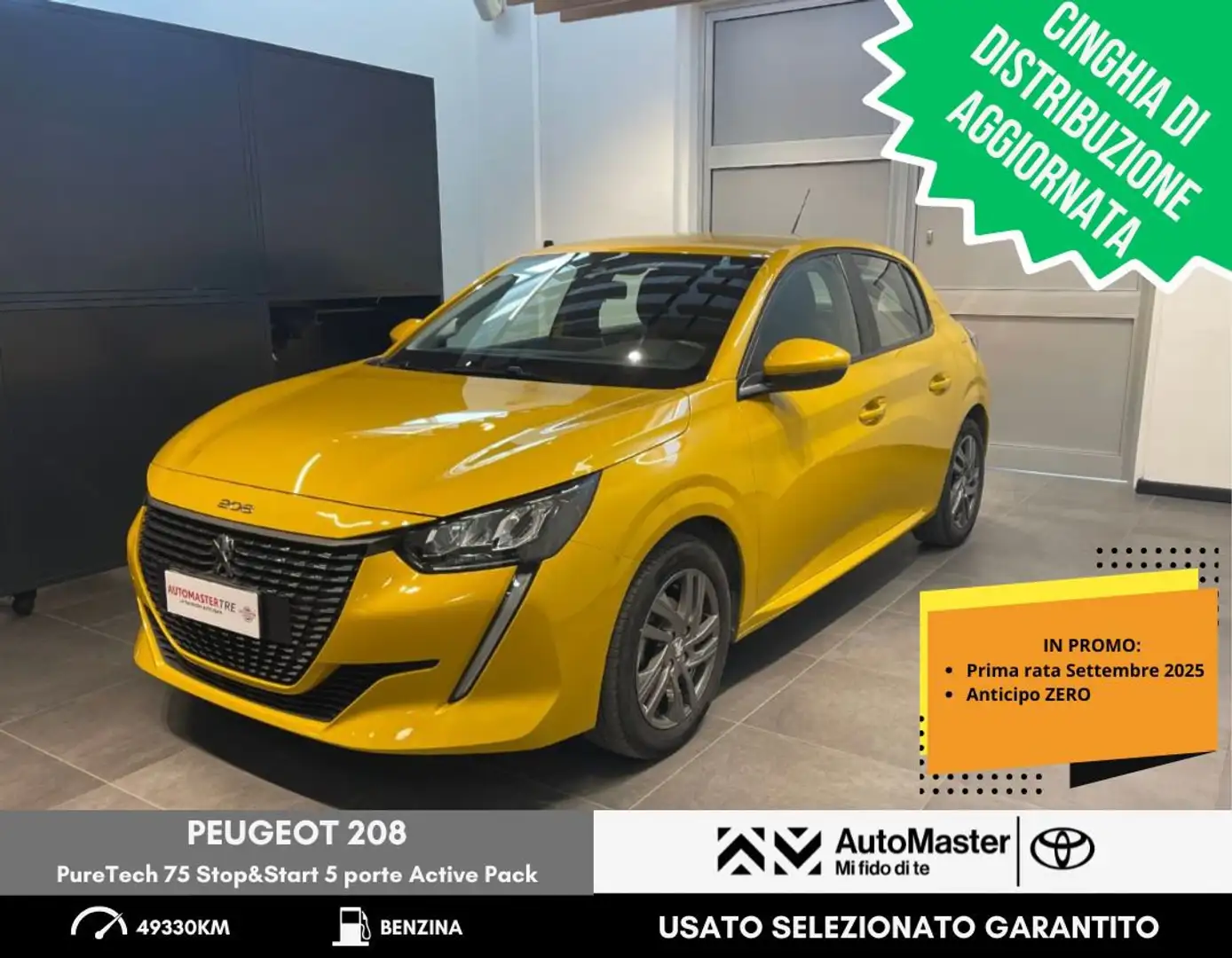Peugeot 208 PureTech 75 Stop&Start 5 porte Active Pack Geel - 1