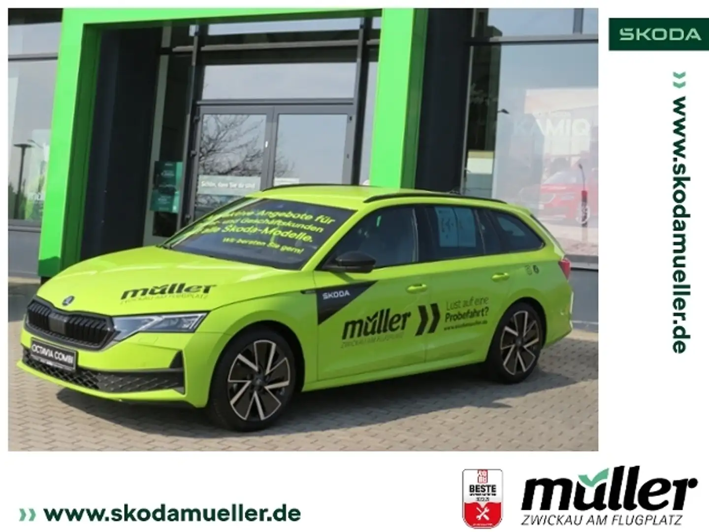 Skoda Octavia Combi 1.5 TSI mHEV 110kW Sportline Grün - 1