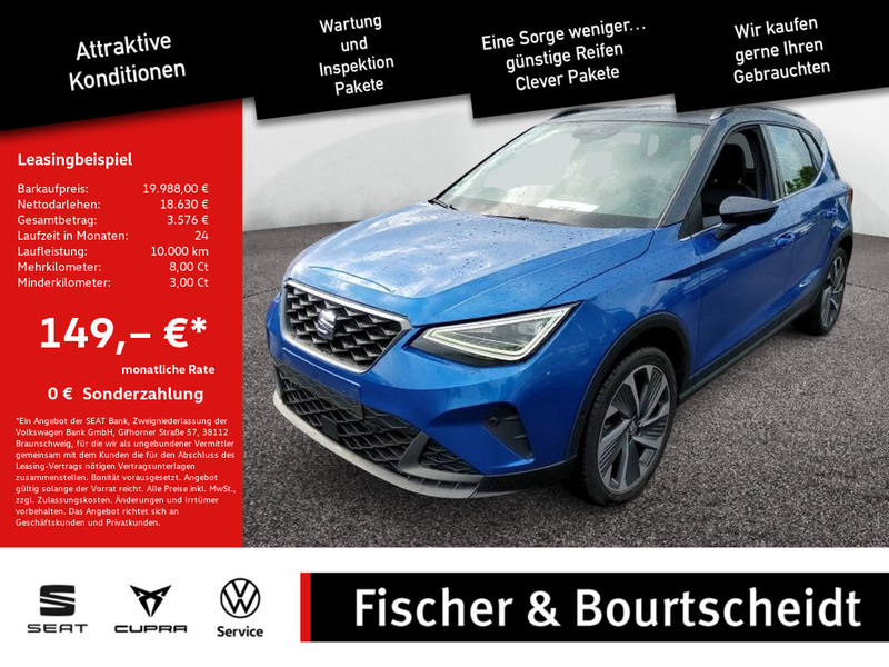SEAT Arona 1.0 TSI FR SHZ W-LAN AHK ACC FACEL. LED
