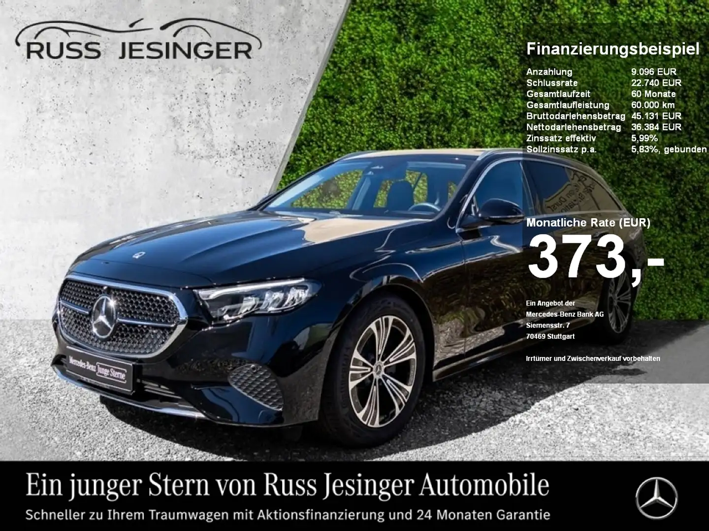 Mercedes-Benz E 220 d T Avantgarde *Distr*SpurH*TotW*KeyGo*Nav Schwarz - 1