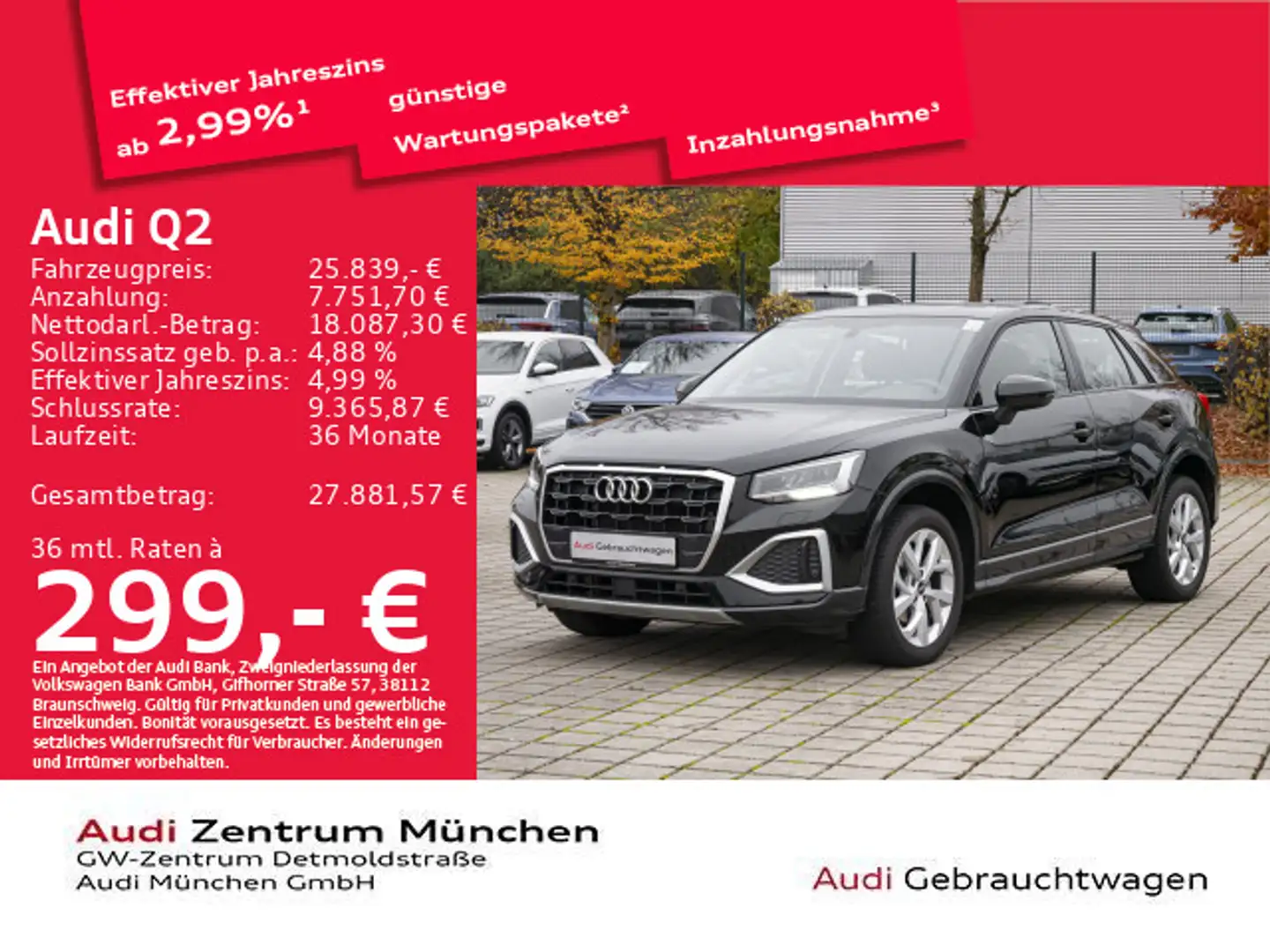 Audi Q2 35 TFSI S tronic advanced Navi+ Schwarz - 1