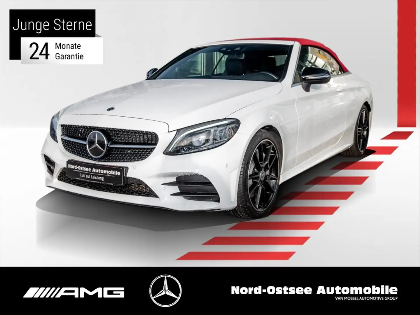 Mercedes-Benz C 300 CABRIOLET AMG+ NIGHT KAMERA SHZ COMAND Blanc - 1