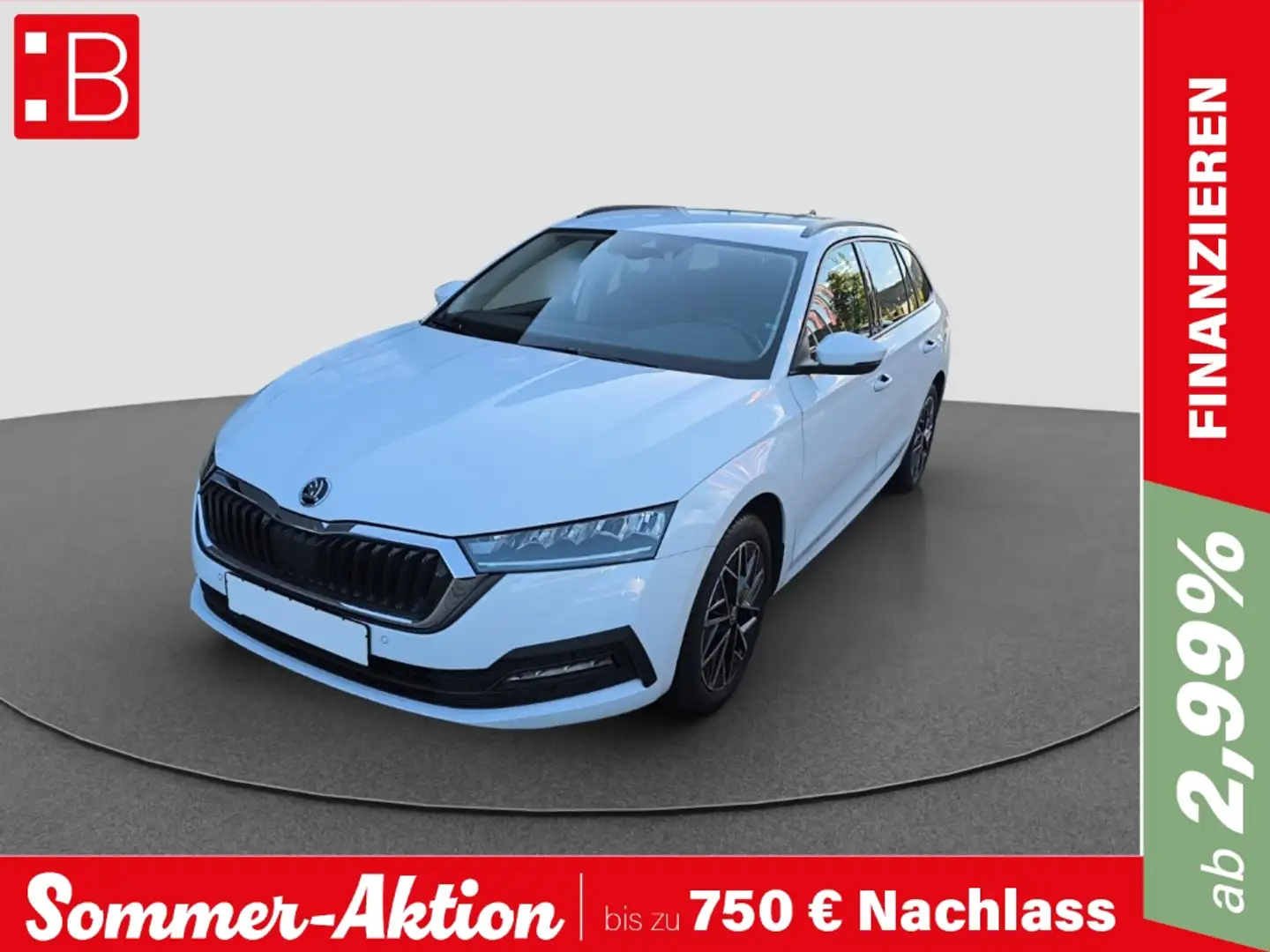 Skoda Octavia Combi 1.5 eTSI DSG Amibition NAVI LED AHK Weiß - 1