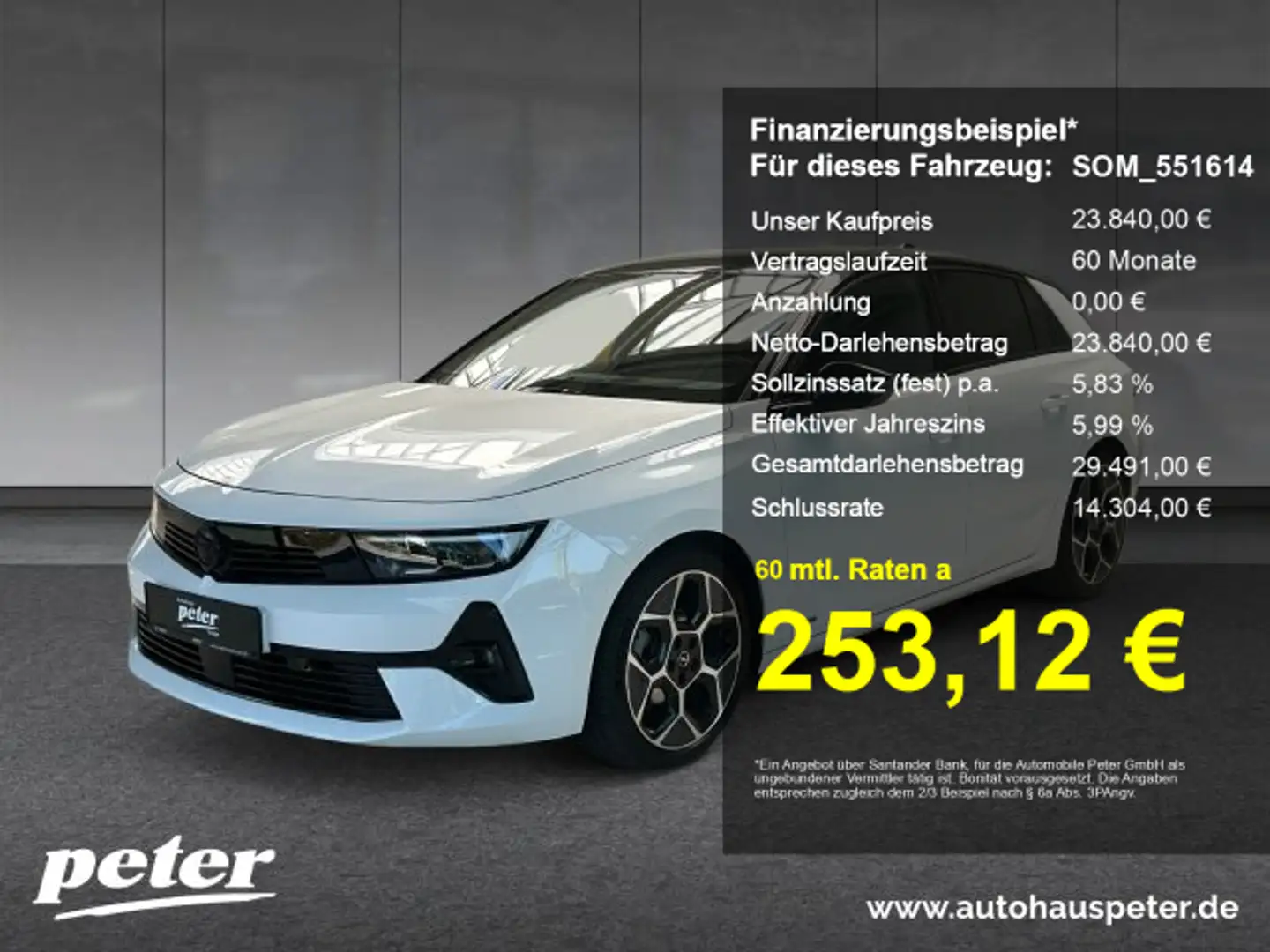Opel Astra Astra L 1.2 Turbo Ultimate Automatik Sitzheizung A Weiß - 1