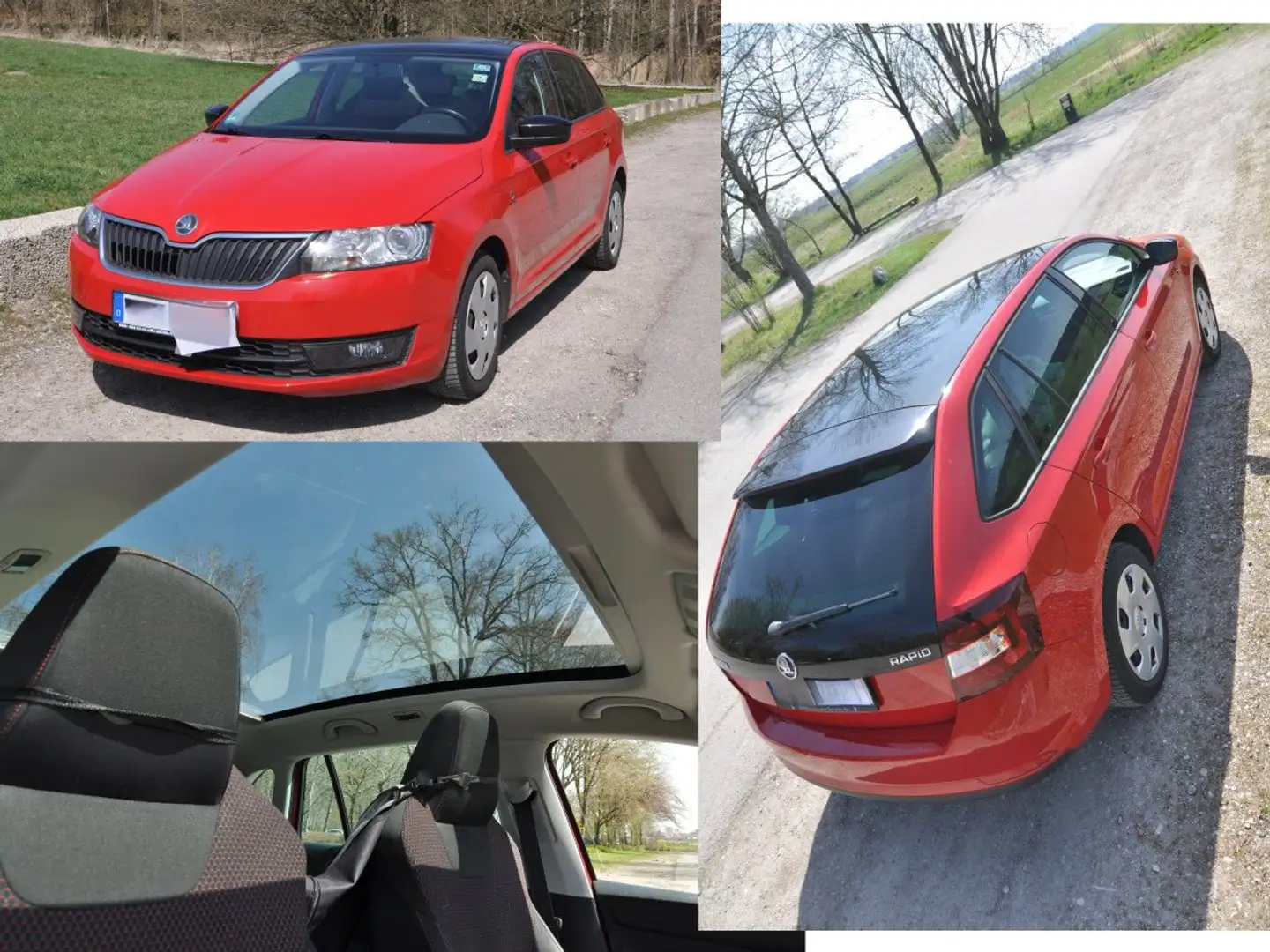 Skoda Rapid/Spaceback Rapid Style+ Panoramadach!, Tüv/Kd neu, PreisVB Rot - 1
