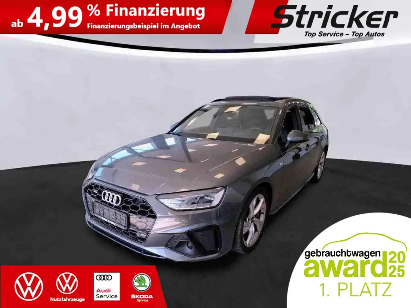 Audi A4 Avant 45 S-line 3.0TDI DSG quattro 356,-ohne Anza Grau - 1