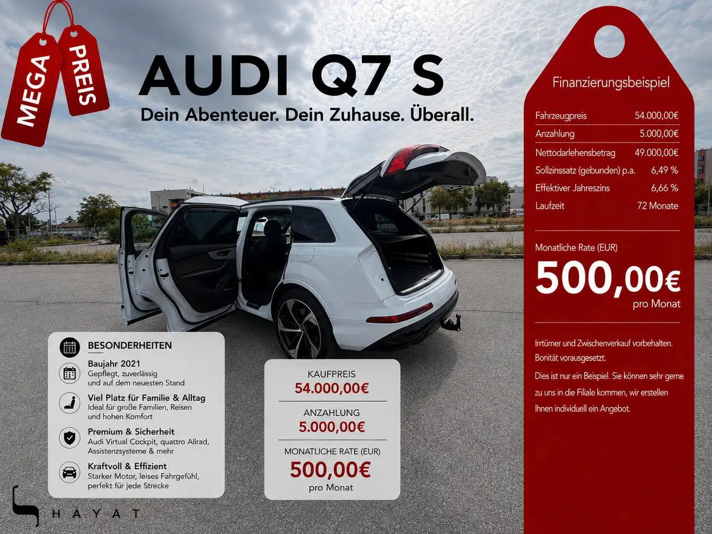Audi Q7 60 TFSI e quattro S line Weiß - 1