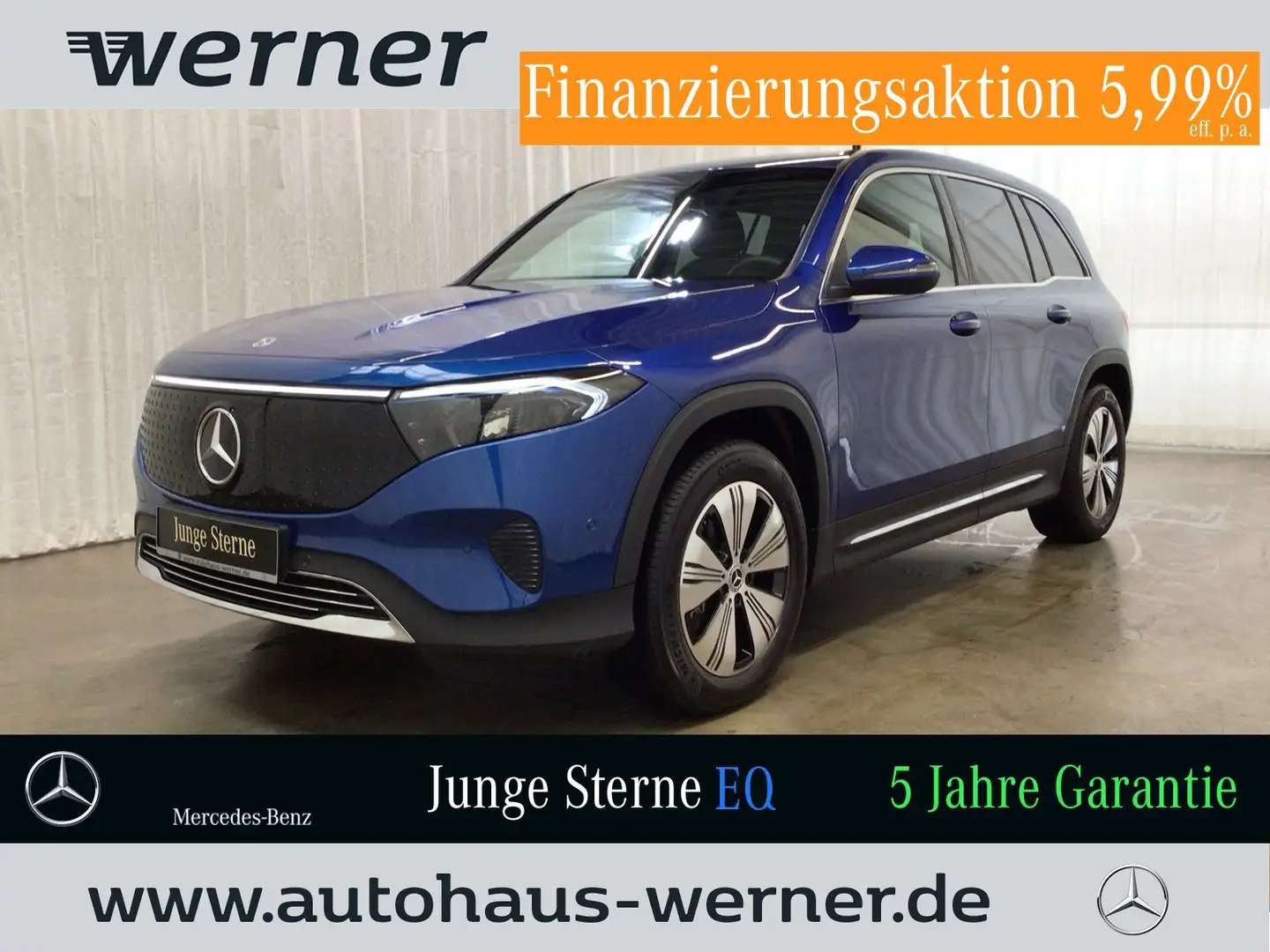Mercedes-Benz EQB 300 4M PROGRESSIVE ADVANCED WINTER WDGLAS SI Bleu - 1