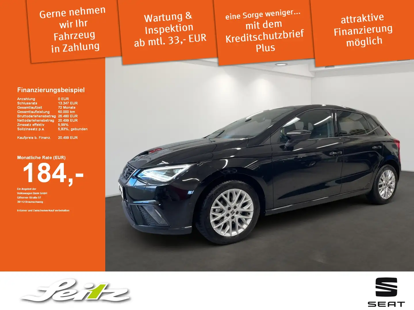 SEAT Ibiza 1.0 TSI FR *KAMERA*NAVI*SITZH* Zwart - 1