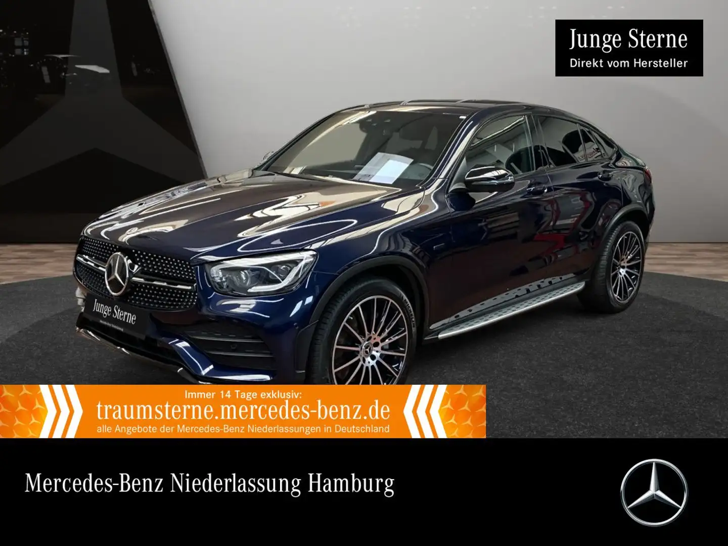 Mercedes-Benz GLC 300 e Coupé 4M AMG+NIGHT+360+AHK+MULTIBEAM+9G Blau - 1