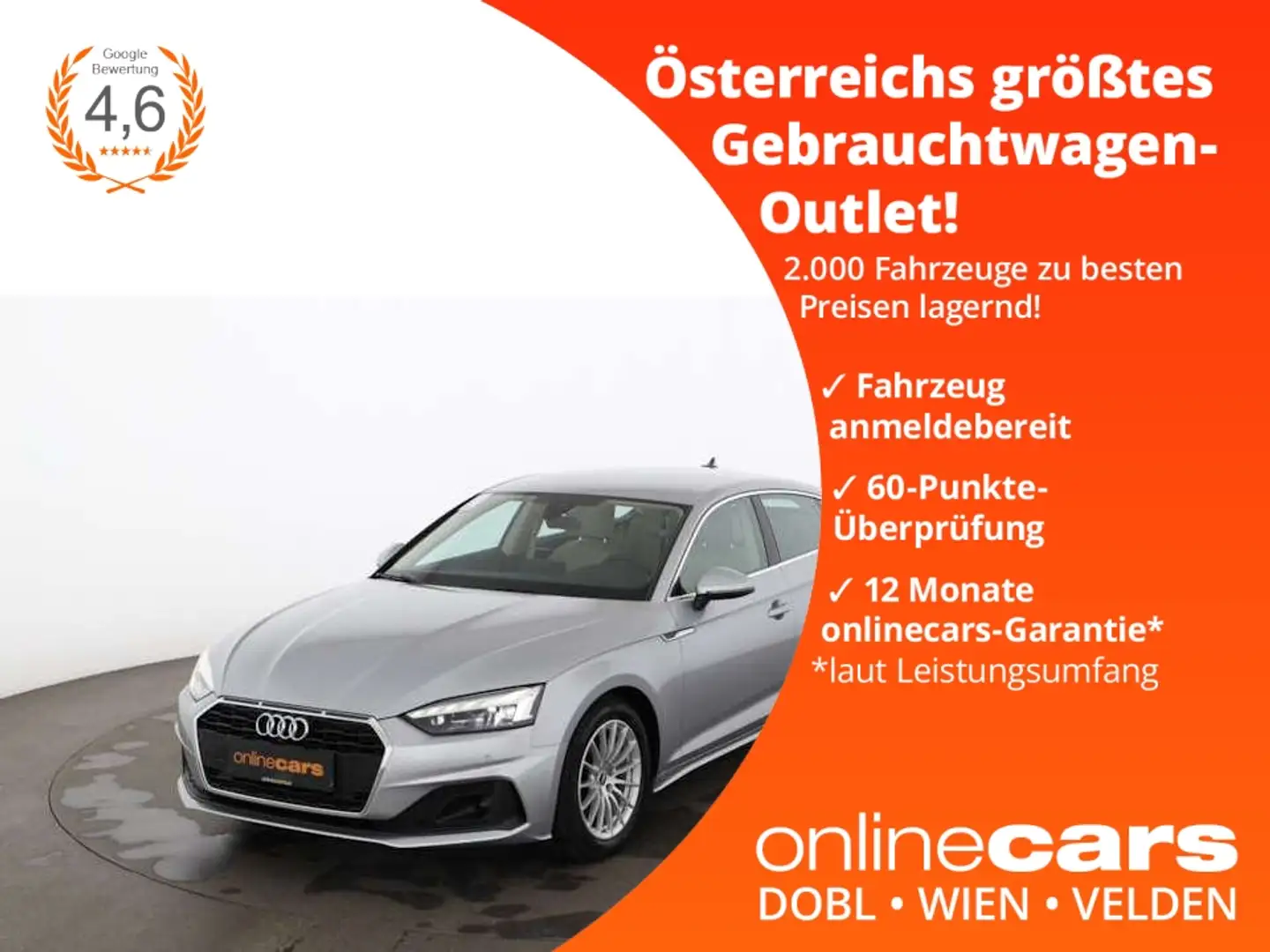 Audi A5 SB 30 TDI Business Aut LED RADAR NAVI LEDER Срібний - 1