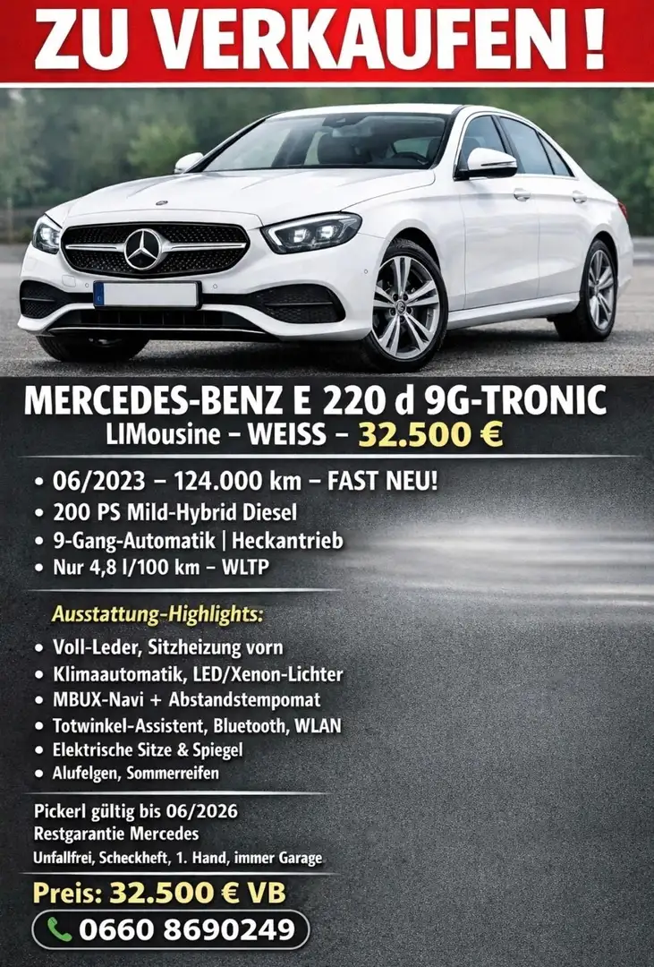Mercedes-Benz E 220 d Aut. - 1