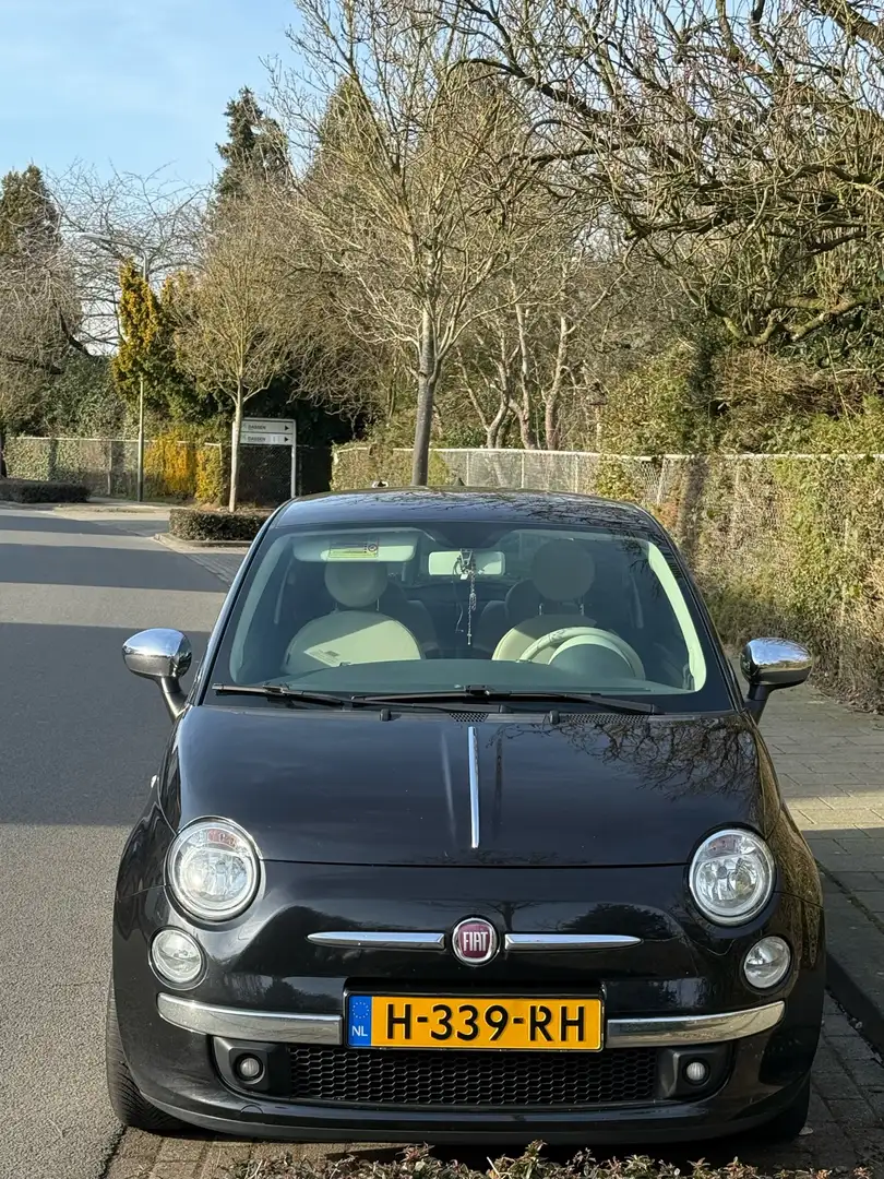 Fiat 500 1.2 Lounge Cult GROTE BEURT GEHAD Zwart - 1
