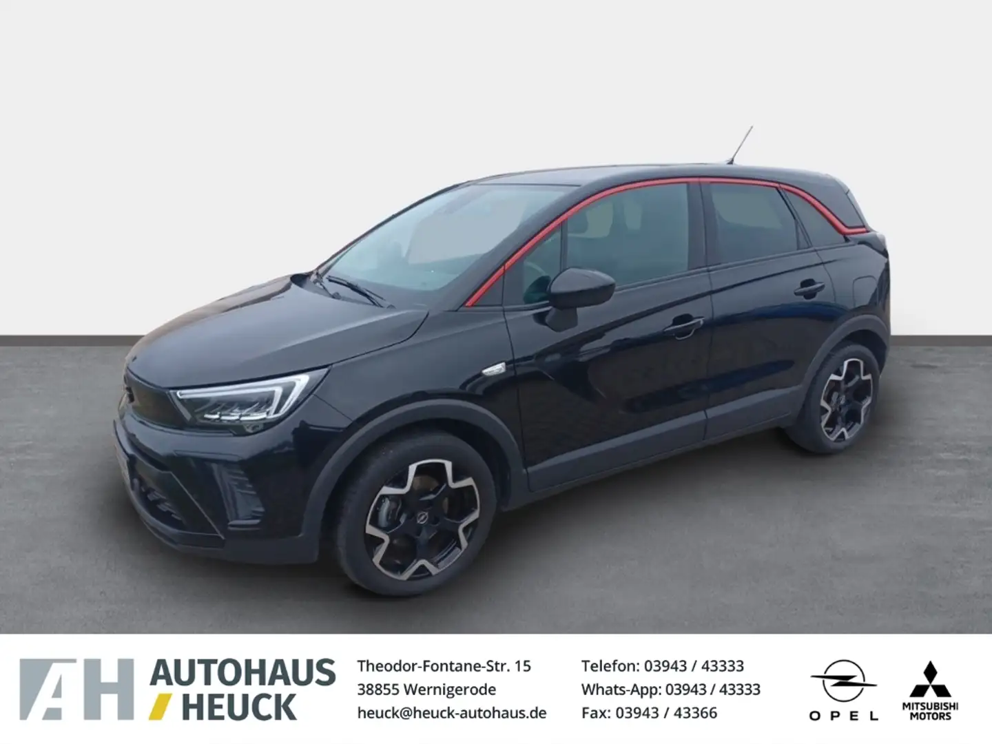Opel Crossland GS Line 1.2 Turbo EU6e Navi LED Apple CarPlay Andr Noir - 1