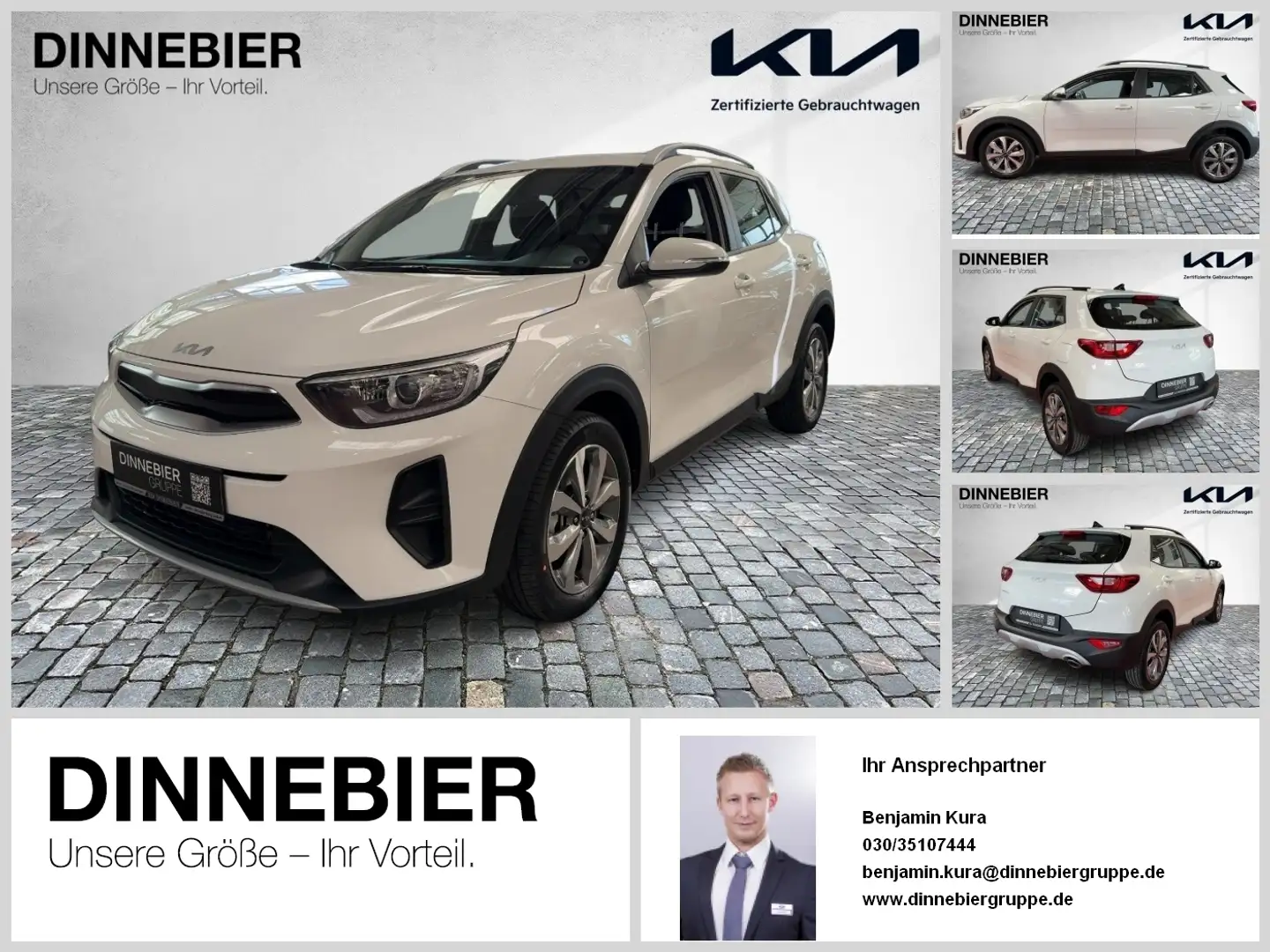 Kia Stonic Vision Automatik+Navigation+Kamera+SHZ Weiß - 1