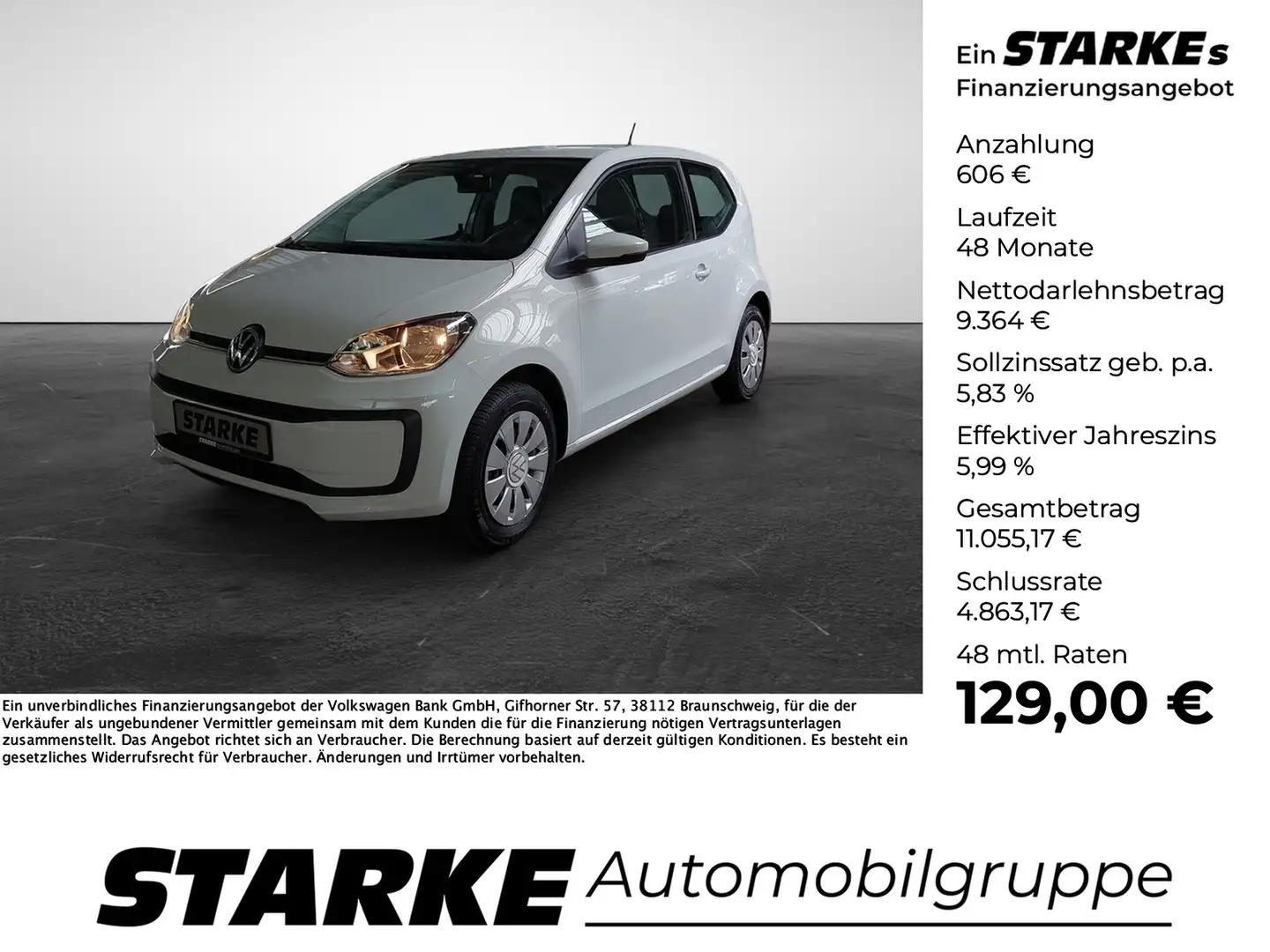 Volkswagen up! 1.0 move up! Weiß - 1