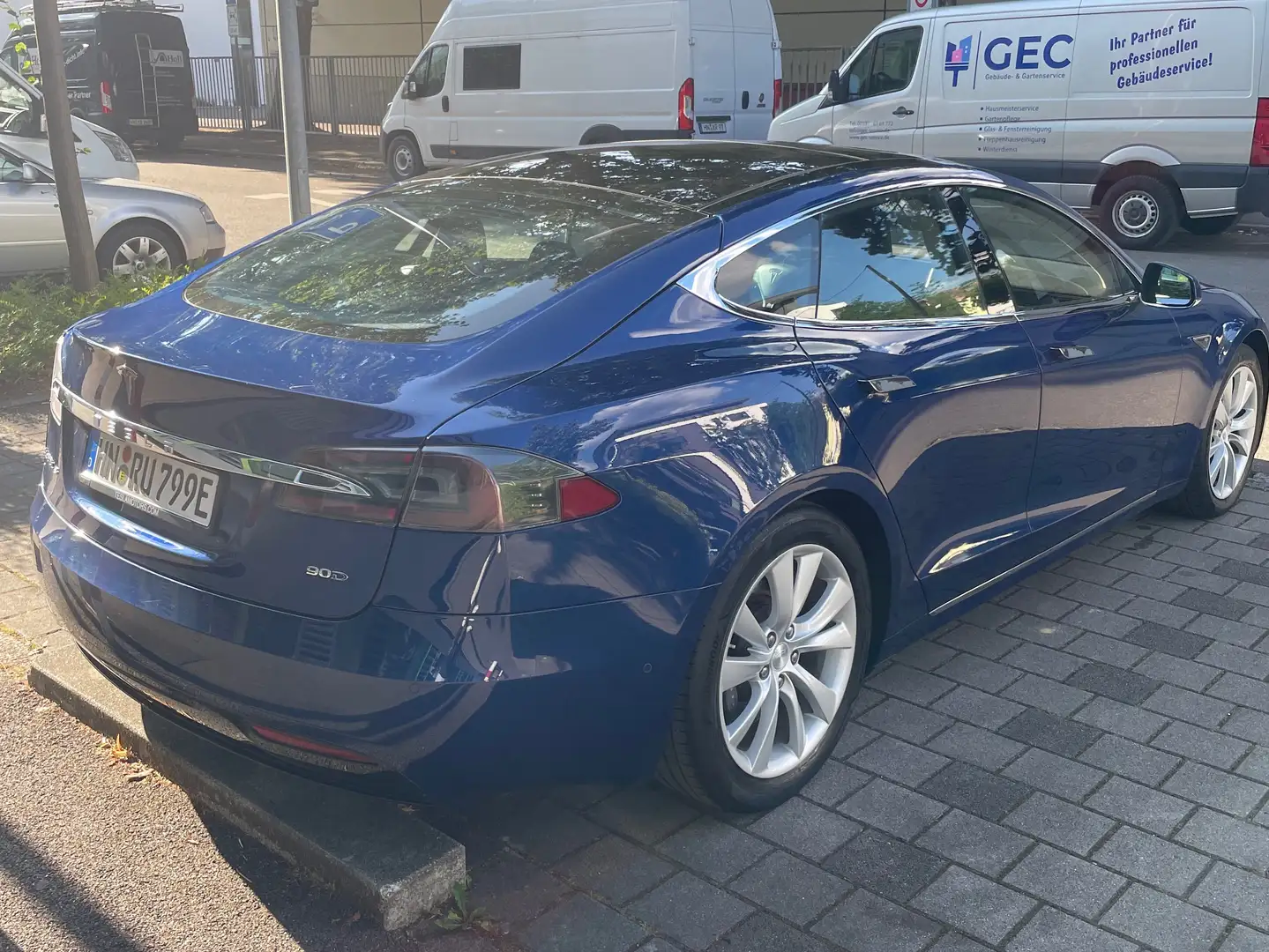 Tesla Model S Model S 90D Allradantrieb,kein free Supercharging Bleu - 2