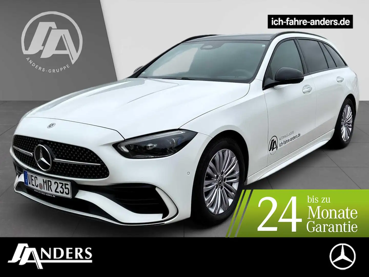 Mercedes-Benz C 220 d T AMG+Pano+Night+360°+AHK+Digital+Distr. Weiß - 1