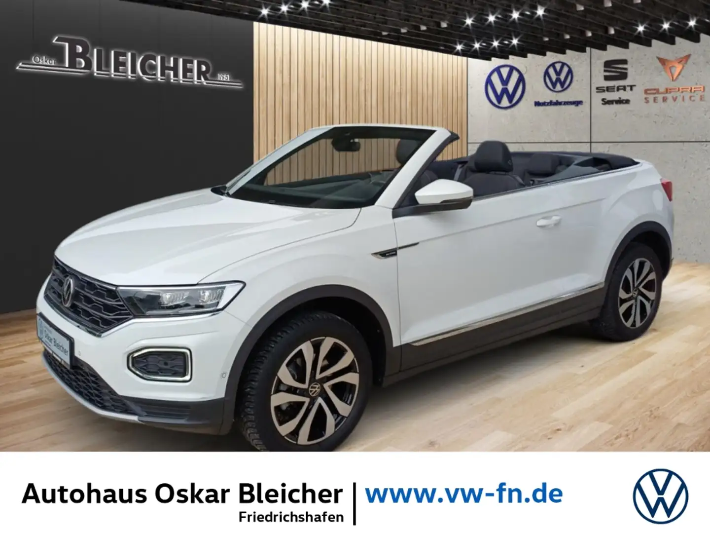 Volkswagen T-Roc Cabriolet 1.5 TSI ''Active''  OPF  Navi+Sprachbed. Blanc - 1