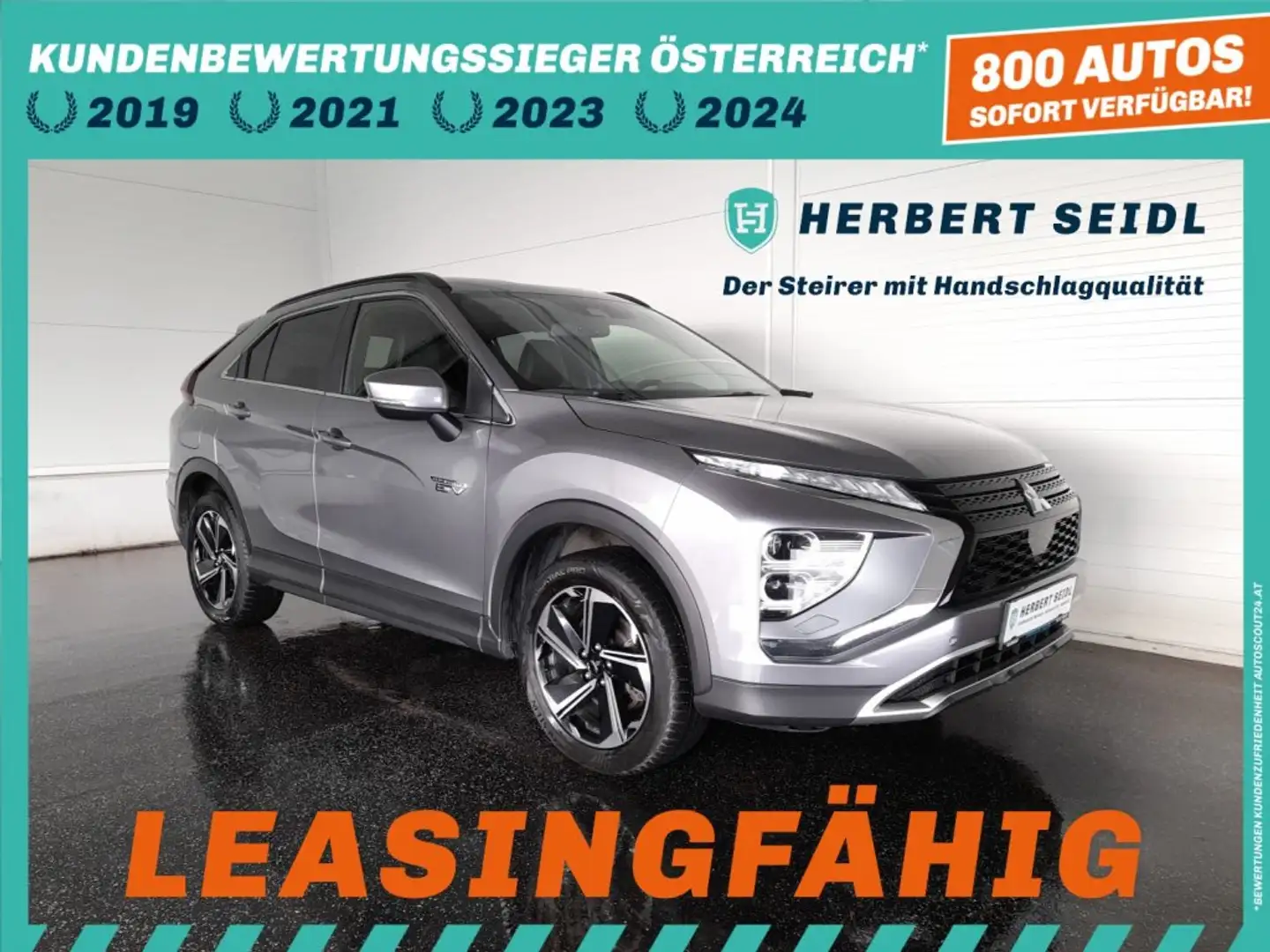 Mitsubishi Eclipse Cross 2,4 PHEV 4x4 Aut *VOLL LED / NAVI / KAMERA / HEAD-UP / TEILLEDER / 2-ZONEN-KLIMA* Grau - 1